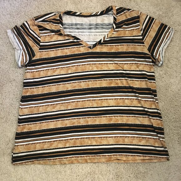 Love & Legend Horizontal Striped Boyfriend Fit Tee - Picture 11 of 15